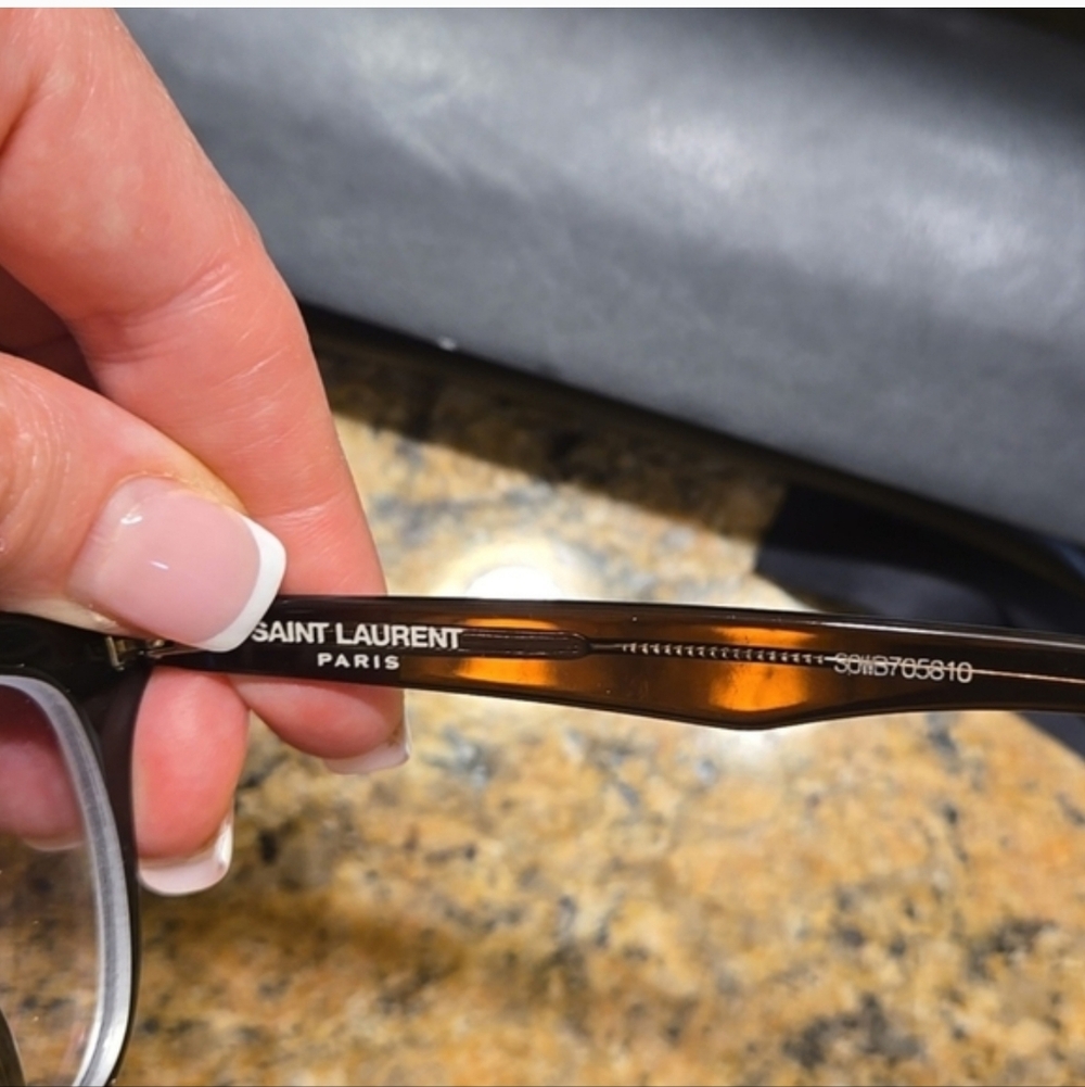 Saint Laurent Dark Brown Eyeglasses - Picture 5 of 6